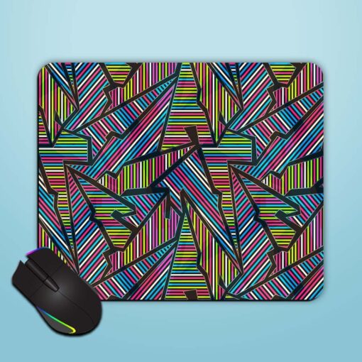 Neon Geometric Seamless Mouse Pad Zapvi