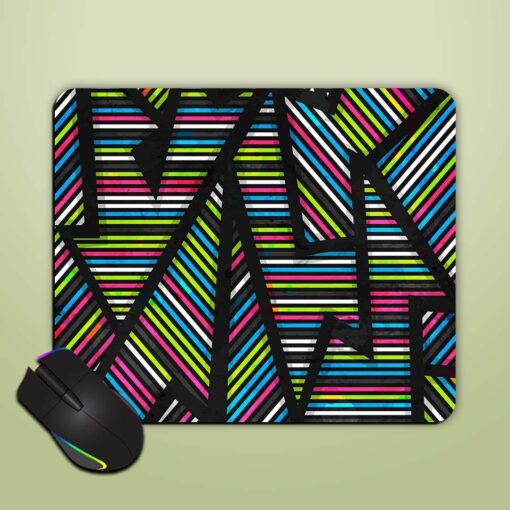 Neon Geometric Seamless Mouse Pad Zapvi