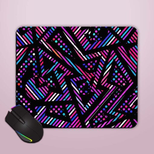 Neon Geometric Seamless Mouse Pad Zapvi