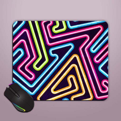 Neon Seamless Pattern Mouse Pad Zapvi