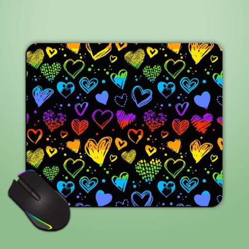 Neon Seamless Pattern Mouse Pad Zapvi