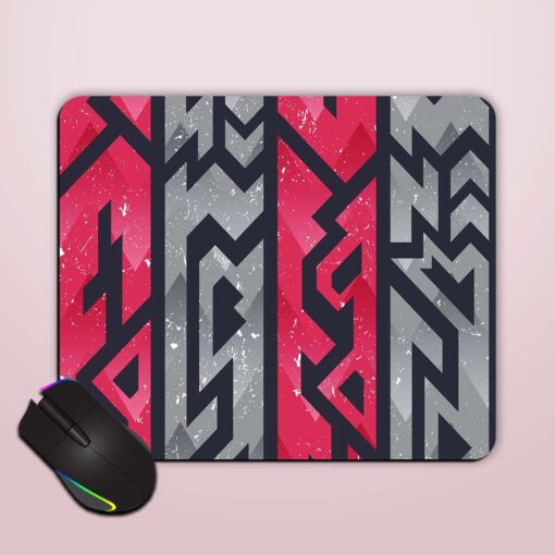 Red Ancient Pattern Mouse Pad Zapvi