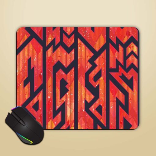 Red Color Tribal Mouse Pad Zapvi