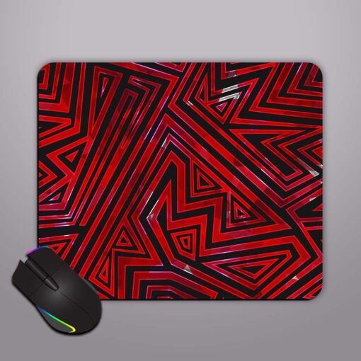 Red Color Tribal Mouse Pad Zapvi