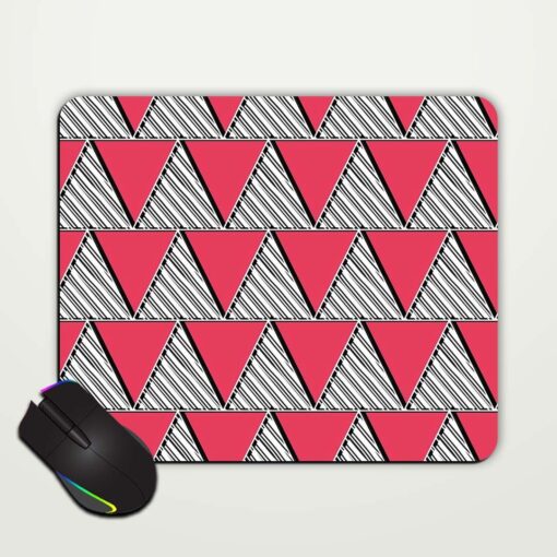 Red Triangle Seamless Mouse Pad Zapvi