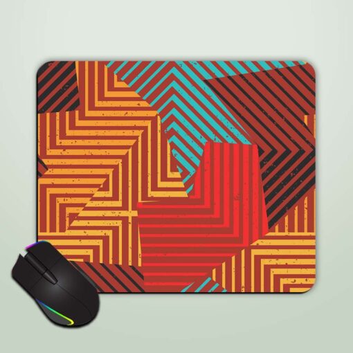 Retro Geometric Seamless Mouse Pad Zapvi