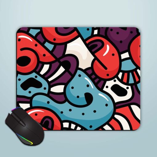 Seamless Backdrop Colorful Mouse Pad Zapvi