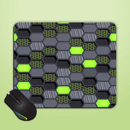 Seamless Pattern Hexagonal Mouse Pad Zapvi