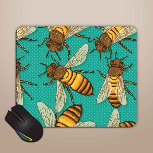 Seamless Pattern Honey Mouse Pad Zapvi