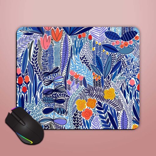 Tropical Seamless Floral Mouse Pad Zapvi