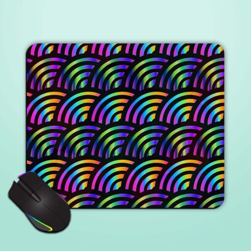 Vibrant Circle Geometric Mouse Pad Zapvi