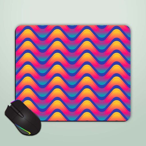 Vibrant Wave Vector Mouse Pad Zapvi