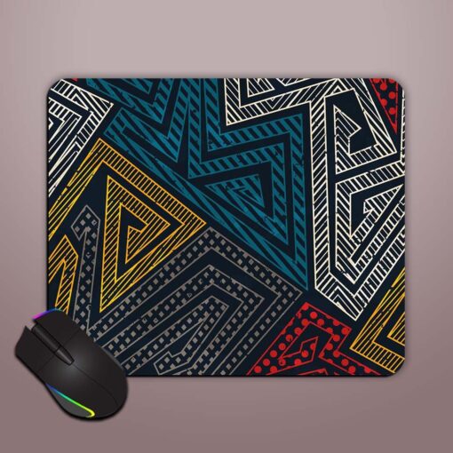 Vintage Geometric Vector Mouse Pad Zapvi