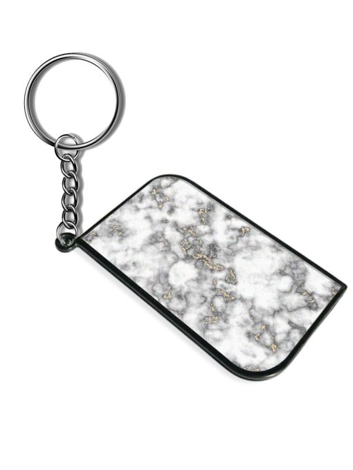 Gray And Gold Marble Keychain Zapvi