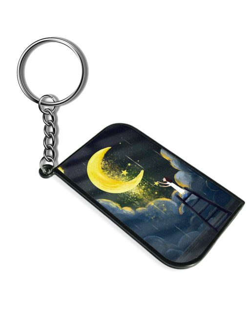 Moonlight Healing Night Illustration Keychain Zapvi