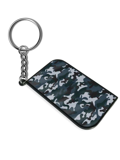 Dark Blue Army Military Art Keychain Zapvi