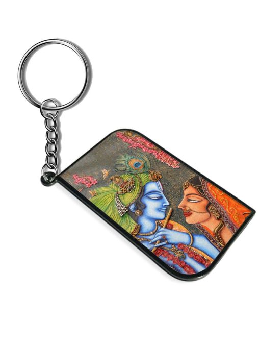 Lord Radha Krishna Flute Art Keychain Zapvi