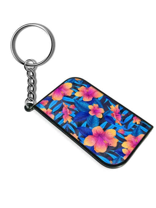 Pink Blue Flower Keychain Zapvi