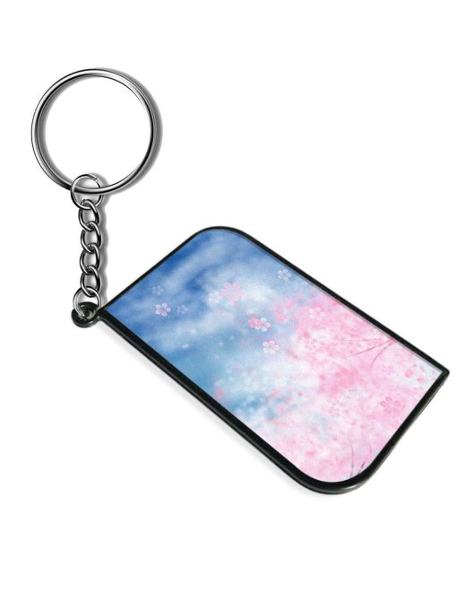 Cherry Blossom Flower Wallpaper Keychain Zapvi