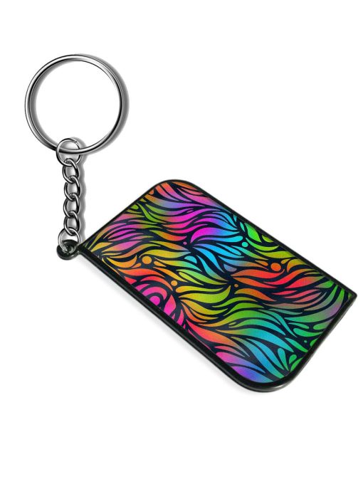 Abstract Leaf Design Keychain Zapvi