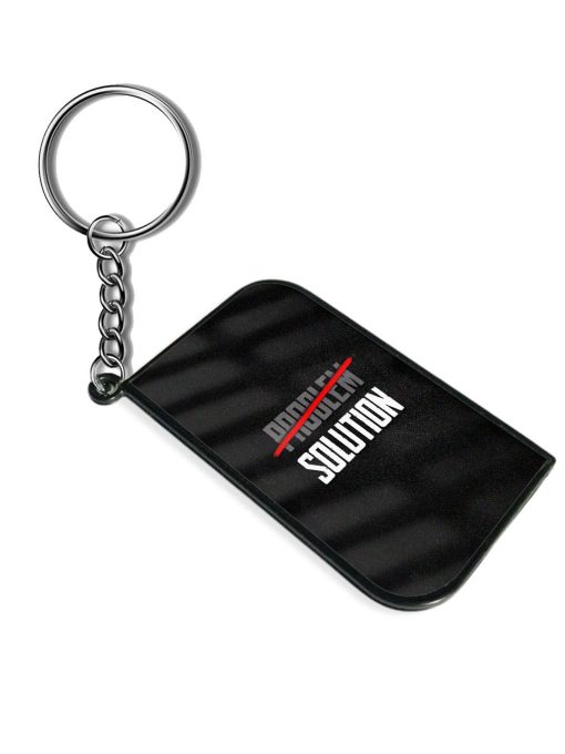 Problem Solution Typography Art Keychain Zapvi