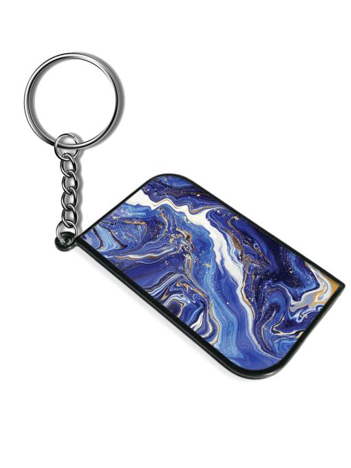 Blue Marble Gold Keychain Zapvi