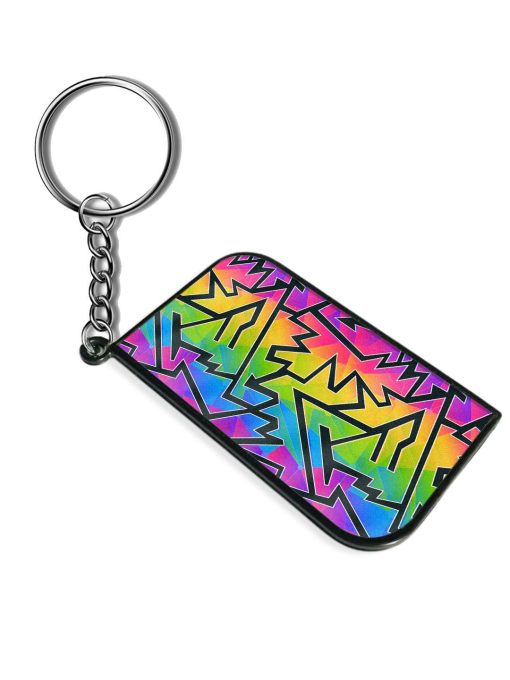 Rainbow Color Geometric Keychain Zapvi