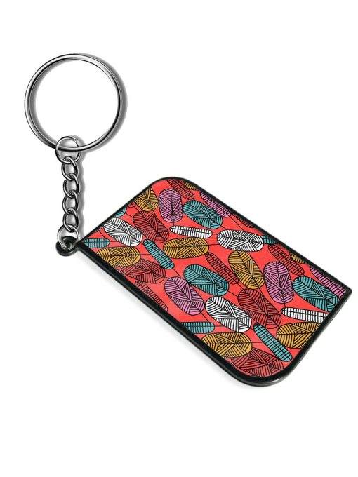 Linear Doodle Leaf Keychain Zapvi