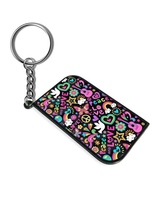 Peace Love Music Keychain Zapvi