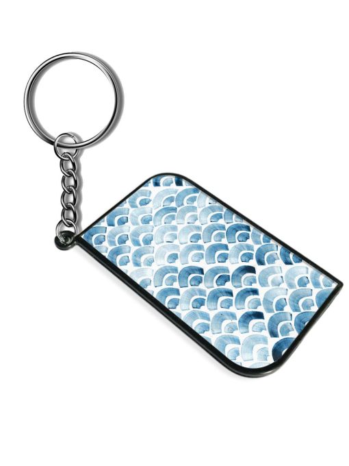 Wave Pattern Watercolor Keychain Zapvi