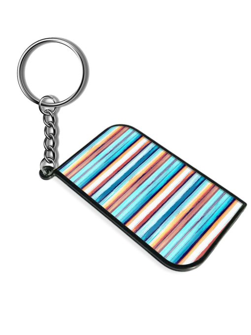 Watercolor Striped Fashion Keychain Zapvi