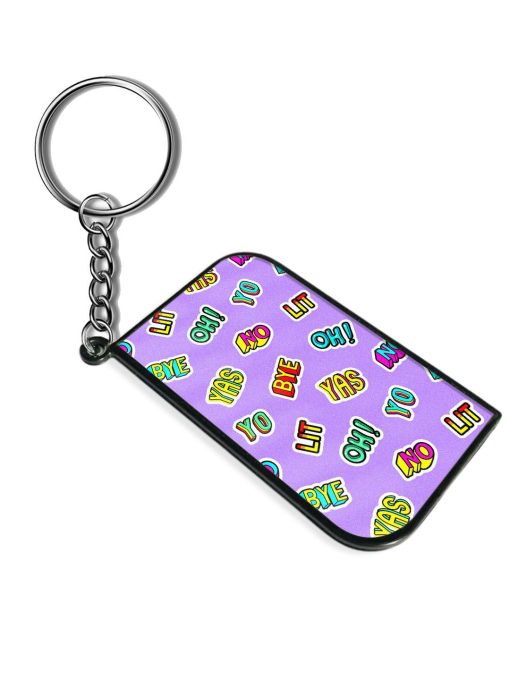 Seamless Pattern Patches Keychain Zapvi