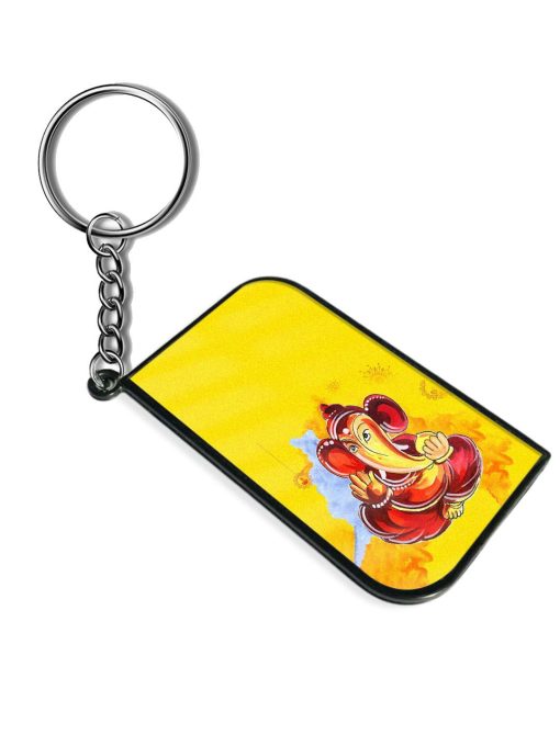 God Ganesha Illustration Keychain Zapvi