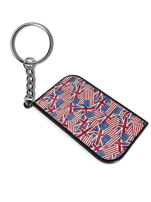 Seamless Pattern Flags Keychain Zapvi