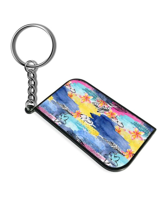 Abstract Watercolor Ink Keychain Zapvi