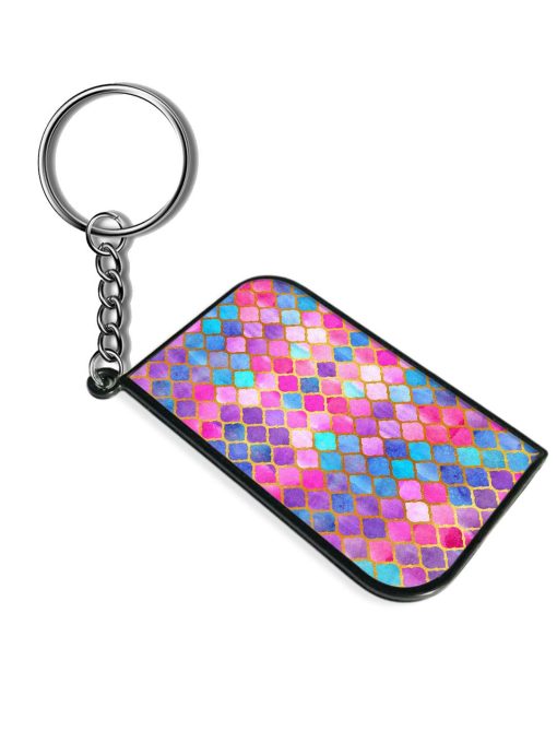 Watercolor Abstract Geometric Keychain Zapvi