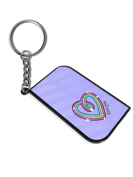 Colorful Rainbow Heart Keychain Zapvi