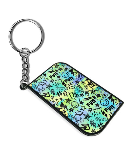 Abstract Seamless Chaotic Keychain Zapvi