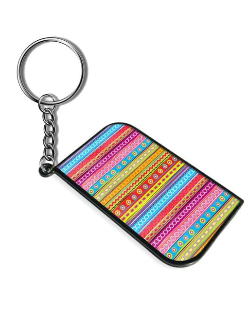 Colorful Strip Abstract Keychain Zapvi