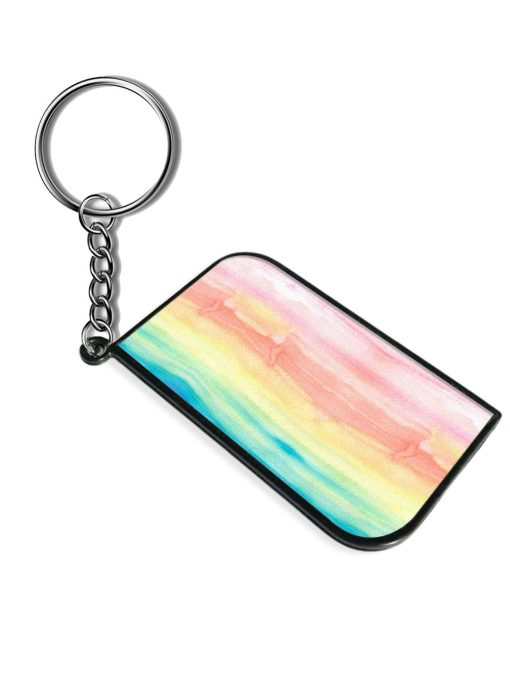 Striped Watercolor Colorful Keychain Zapvi