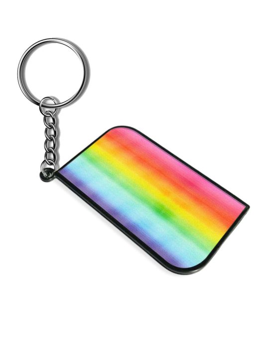 Bright Rainbow Watercolor Keychain Zapvi