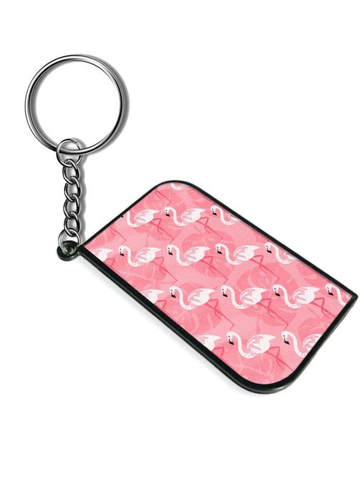 Seamless Pink Flamingo Keychain Zapvi