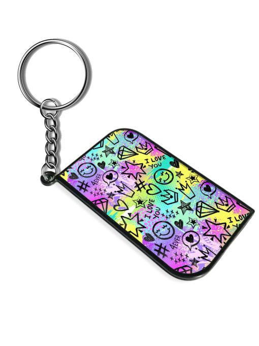 Bright Seamless Pattern Keychain Zapvi