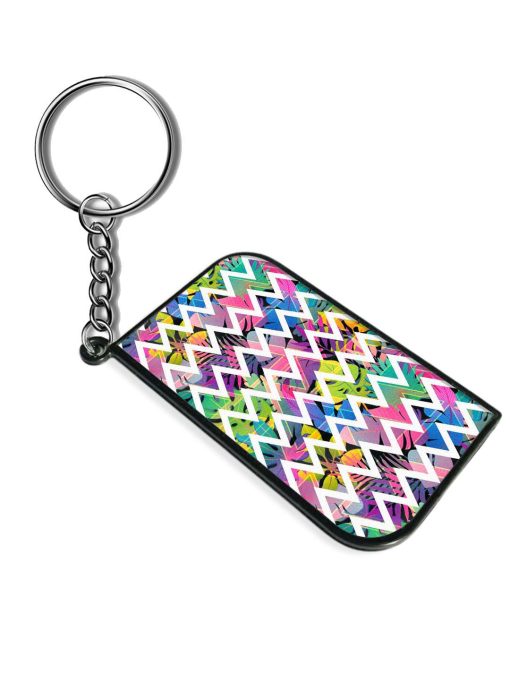 Zigzag Strips On Keychain Zapvi