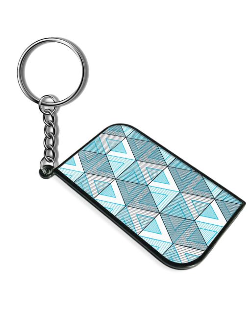 Geometric Cubes Abstract Keychain Zapvi