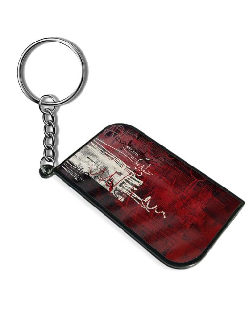 Abstract Background Art Keychain Zapvi