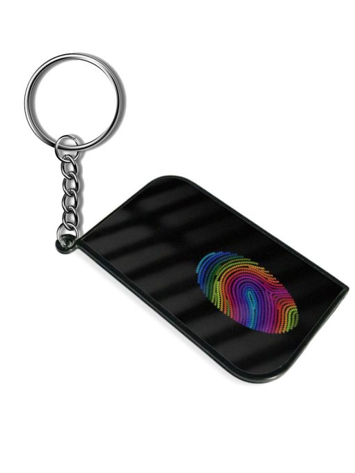 Rainbow Color Thumbprint Keychain Zapvi