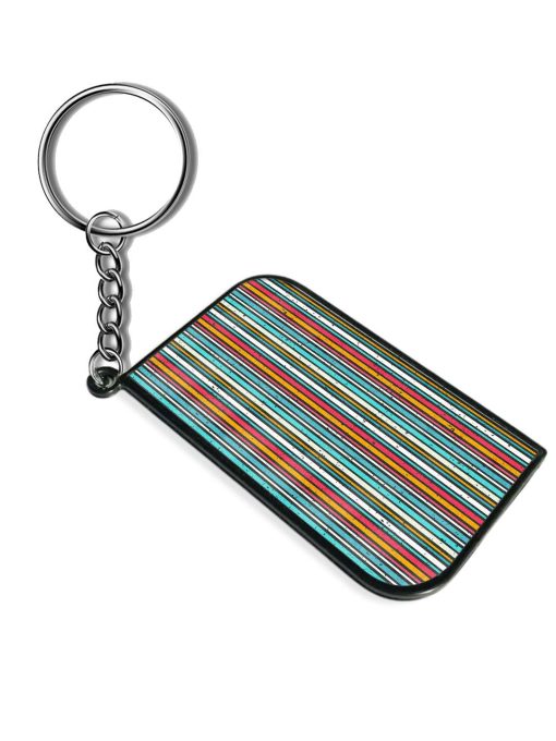 Abstract Grunge Stripes Keychain Zapvi