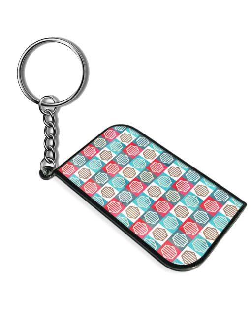 Colored Geometric Seamless Keychain Zapvi