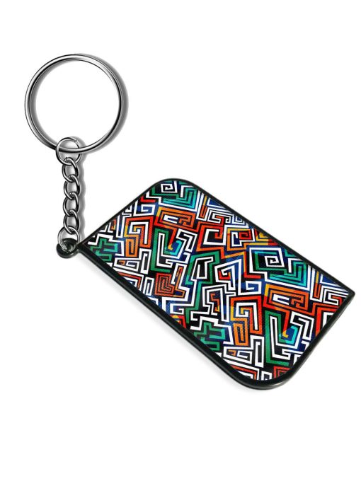 Abstract Maze Seamless Keychain Zapvi